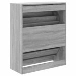 vidaXL Armoire à chaussures sonoma gris 80x34x96 5cm bois d'ingénierie
