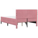 vidaXL Cadre de lit avec matelas Rose 140 x 190 cm Velours