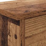 vidaXL Porte-manteau mural avec étagère Bois ancien 50 x 20 x 30 cm