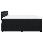 vidaXL Sommier à lattes de lit avec matelas Noir 180x200 cm Velours