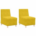 vidaXL Unité de Sofa Modulaire Sans Accoudoirs 2 Pièces Jaune