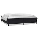 vidaXL Sommier à lattes de lit avec matelas noir 180x210 cm velours