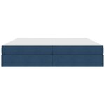 vidaXL Lit avec rangement et matelas Bleu 200 x 200 cm Polyester
