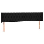 vidaXL Tête de lit à LED Noir 183x16x78/88 cm Tissu