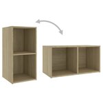 vidaXL Meubles TV 2 Pièces Chêne sonoma 72x35x36 5 cm Bois d'ingénierie