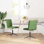 vidaXL Chaises à manger lot de 2 Vert clair Velours