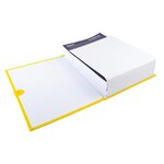 Chemise dos extensible balacron sangle Scratch Rabat en pied de page 24 x 32 Jaune EXACOMPTA