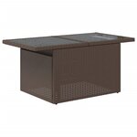vidaXL Salon de jardin avec coussins 7 Pièces marron résine tressée