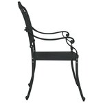 vidaXL Chaise de jardin 2 Pièces Noir 55 x 55 x 92 5cm Aluminium