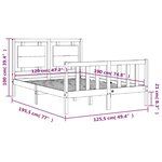 vidaXL Cadre de lit sans matelas bois de pin massif