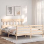 vidaXL Cadre de lit sans matelas bois massif