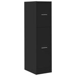 vidaXL Armoire d'apothicaire noir 30x41x118 cm bois d'ingénierie