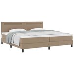 vidaXL Lit à ressorts avec matelas Cappuccino 200 x 200 cm Simili cuir