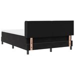 Lit à sommier tapissier avec matelas vidaXL Noir 140x190 cm Velours