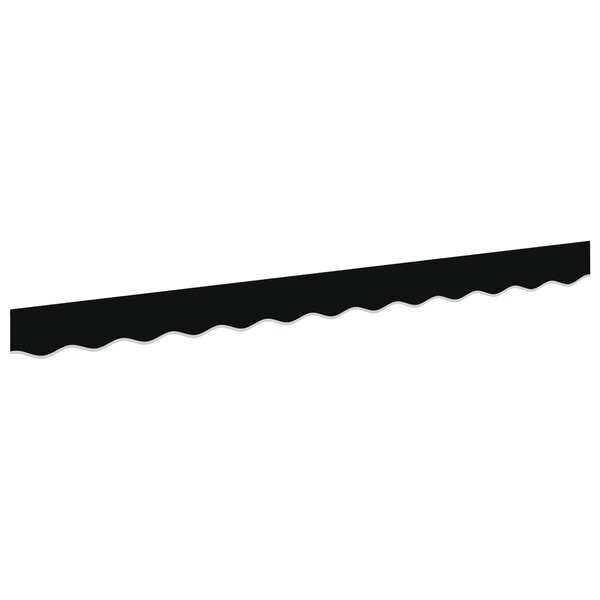 vidaXL Valance de auvent pour cadre de 3 5 m Noir 3 3x0 2 m