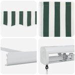 vidaXL Auvent Manuel Rétractable Vert et Blanc 300x250 cm