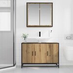 vidaXL Ensemble de mobilier de salle de bain 2 Pièces Chêne artisanal