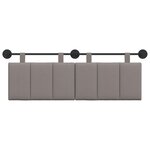 vidaXL Tête de lit suspendue Taupe Velours