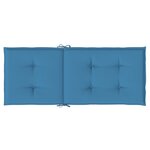 vidaXL Coussins de chaise à dossier haut lot de 4 bleu mélangé tissu