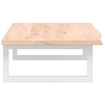 vidaXL Étagère de vasque murale acier et bois de chêne massif