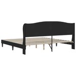 vidaXL Cadre de lit avec tête de lit Noir 200 x 200 cm Velours
