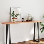 vidaXL Dessus de table bois massif traité bordure assortie