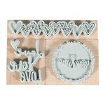 Kit tampons en bois "Cher"  3 2x3 8cm - 8 1x1 6cm  boîte 3 pces