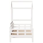 vidaXL Lit de jour avec toit blanc 80x200 cm bois de pin massif