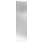 vidaXL Boîte de dépôt de colis avec porte Chrome 44 x 22 x 82 cm Acier