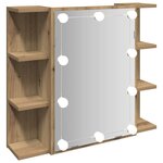 vidaXL Armoire à miroir avec LED chêne artisanal 70x16 5x60 cm