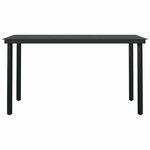 vidaXL Ensemble à manger de jardin 7 Pièces Noir