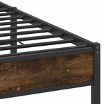 vidaXL Cadre de lit sans matelas chêne fumé 140x190 cm bois ingénierie