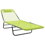 vidaXL Chaise longue pliante Vert 182 x 55 x 85 5 cm Textilène