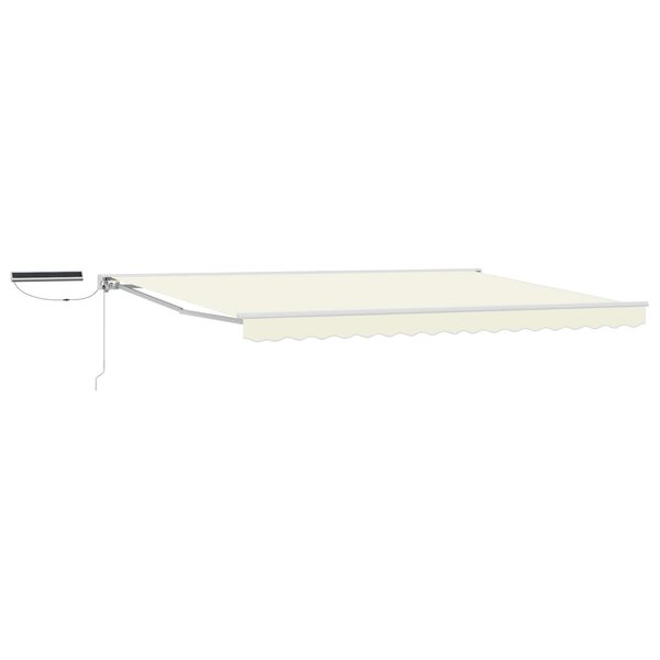 vidaXL Auvent rétractable électrique Crème et Blanc 4 × 3 m