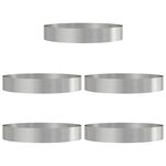 vidaXL Pots de jardin 5 Pièces Argent 120 x 120 x 20 cm Acier inoxydable
