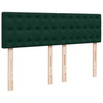 vidaXL Sommier à lattes de lit et matelas Vert foncé 140x200cm Velours