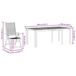 vidaXL Ensemble de salle à manger pour jardin 7 Pièces Marron