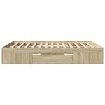 vidaXL Cadre de lit sans matelas chêne sonoma 160x200 cm