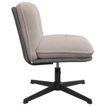 vidaXL Chaise pivotante de bureau gris clair bouclé comme laine tissu