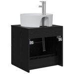 vidaXL Vanité de lavabo mural Chêne noir 49 5 x 44 5 x 65 cm