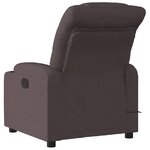 vidaXL Fauteuil de massage inclinable électrique Marron foncé Tissu