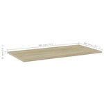 vidaXL Panneau de bibliothèque 4Pièces Chêne sonoma 80x40x1 5cm Aggloméré