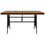 vidaXL Mobilier à dîner d'extérieur 5 Pièces Résine tressée Noir