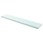 vidaXL Panneaux d'étagère 2 Pièces Verre Transparent 110 x 20 cm