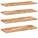 vidaXL Étagères flottantes 4 Pièces 80x30x2 cm acacia massif à l'huile