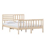 vidaXL Cadre de lit sans matelas bois massif 140x200 cm