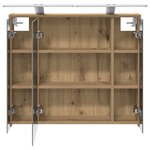 vidaXL Armoire Miroir de Salle de Bain Chêne artisan