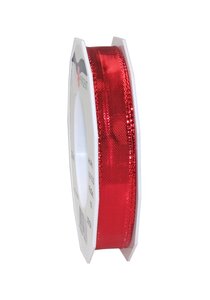 Ruban lurex laitonné devon 20-m-rouleau 15 mm  rouge