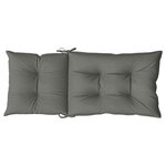 vidaXL Coussins de chaise à dossier haut lot de 2 gris foncé mélangé