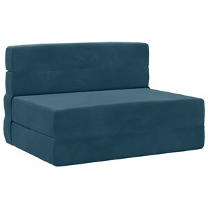 vidaXL Canapé-lit pliable Bleu 70 x 80 x 60 cm Tissu